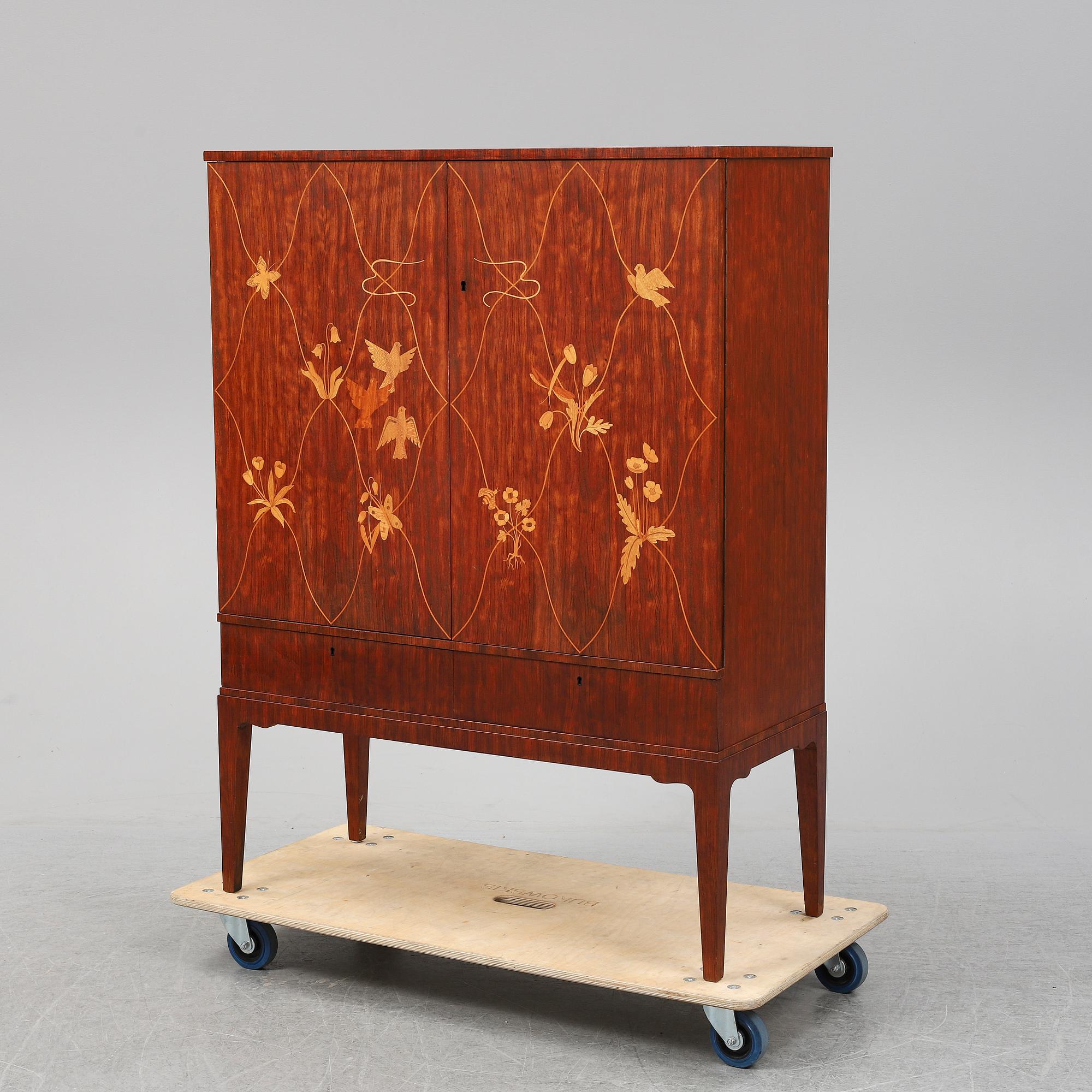 An inlay cabinet, SMF Möbelbolaget, Tranås, 1940's.