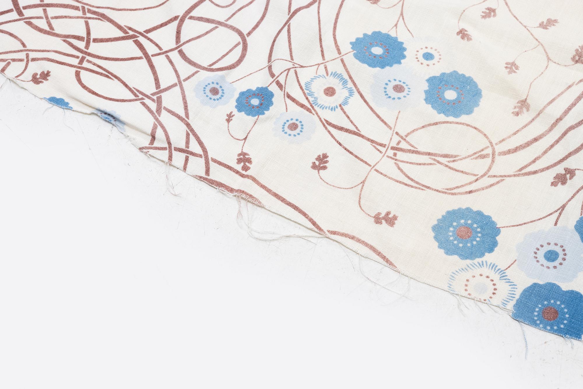 Josef Frank, Ihopsydda gardinvåder, ett par, "Loops", Firma Svenskt Tenn.
