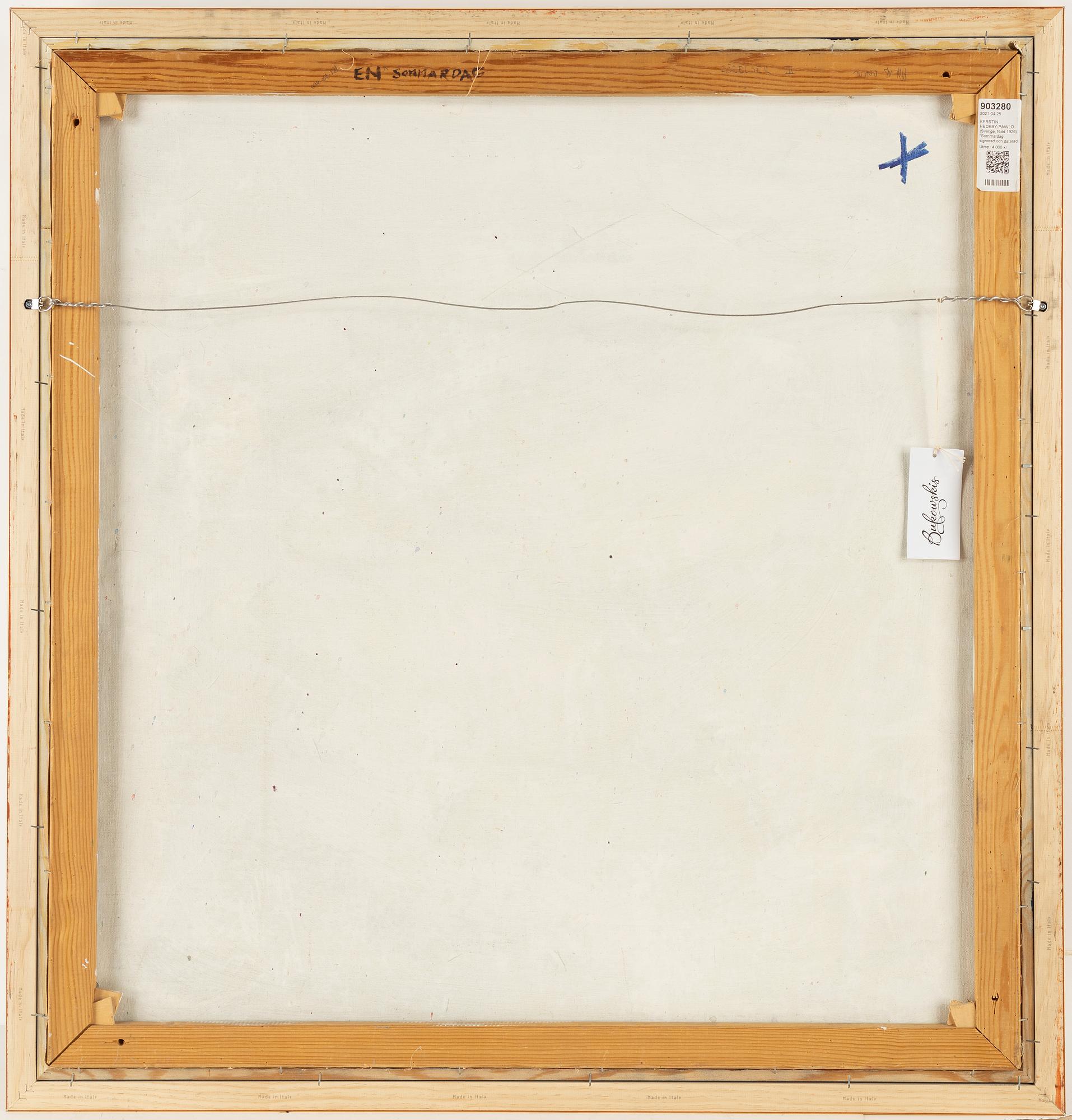 Kerstin Hedeby-Pawlo, oil on canvas, signed and dated 2010 and 2011.