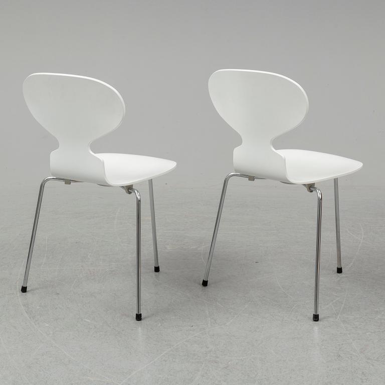 ARNE JACOBSEN, stolar, 6 st, "Myran", Fritz Hansen, Danmark, 2004.