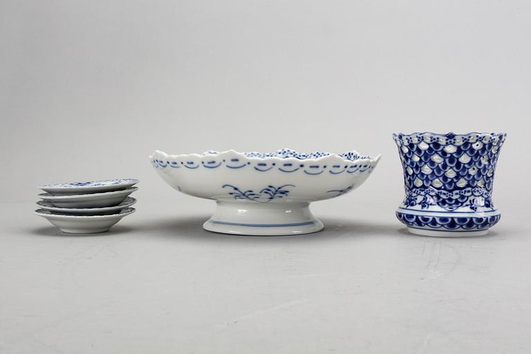 Tableware Blue fluted halvblonde Royal Copenhagen Denmark second half of the 20th century porcelain.