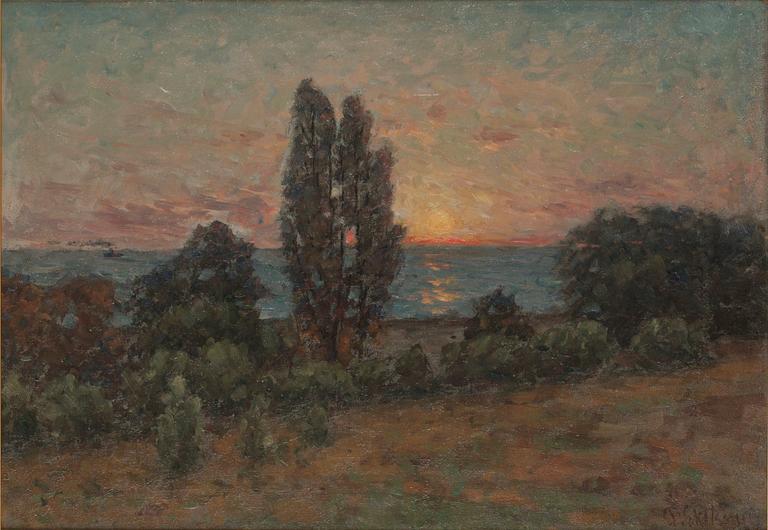 Per Ekström, Landskap i solnedgång.