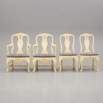 STOLAR, 2+2, rokokostil, 1900-talets första hälft.