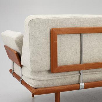 Peter Hvidt & Orla Mølgaard Nielsen, two 'Minerva' sofas and a coffee table, France & Son, Denmark, 1960's.