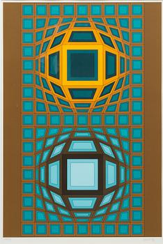 Victor Vasarely, "Kaaba", from "Kunst-Oslo".