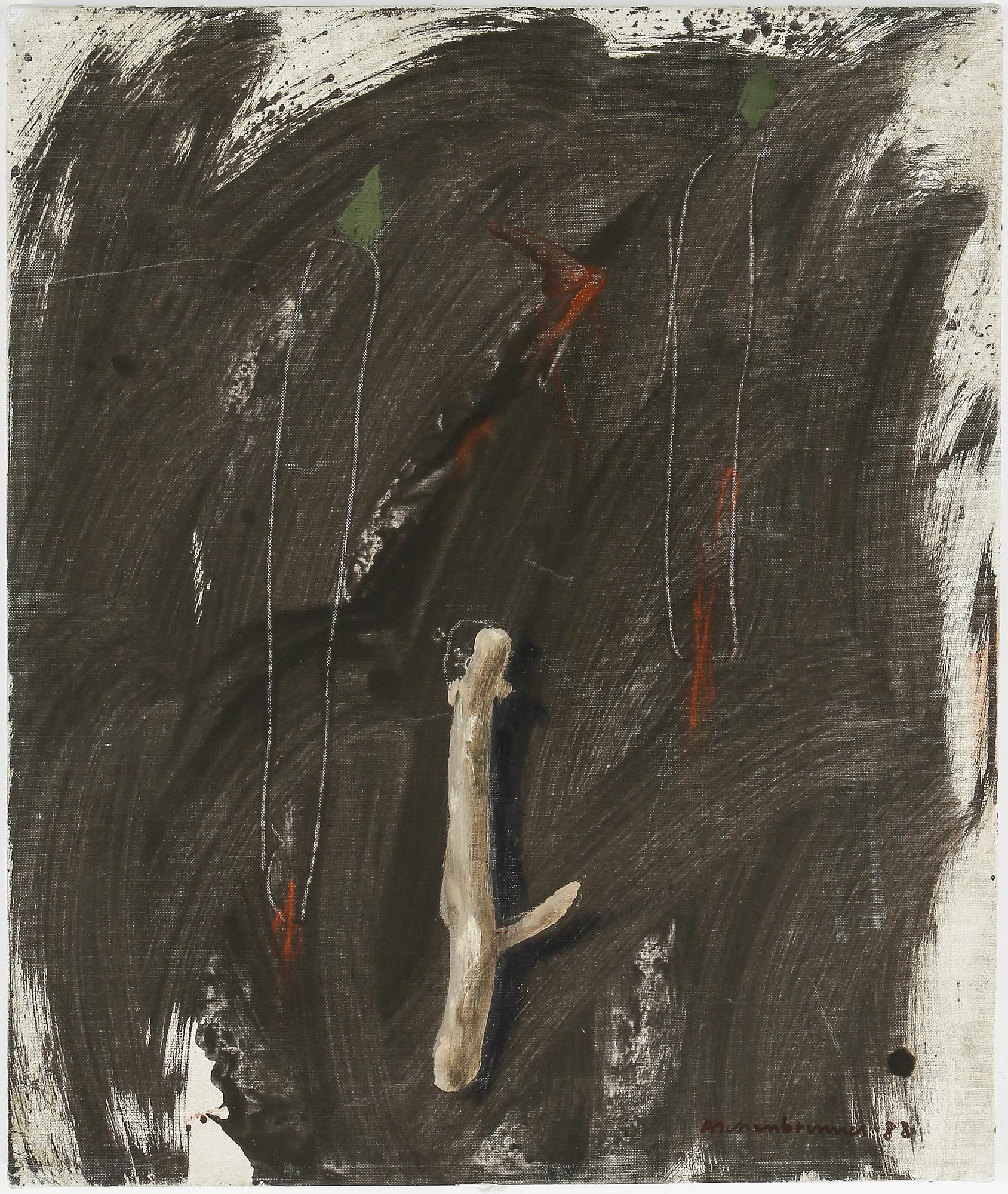 LENNART ASCHENBRENNER, triptyk, "Spår", signerad och daterad -88.