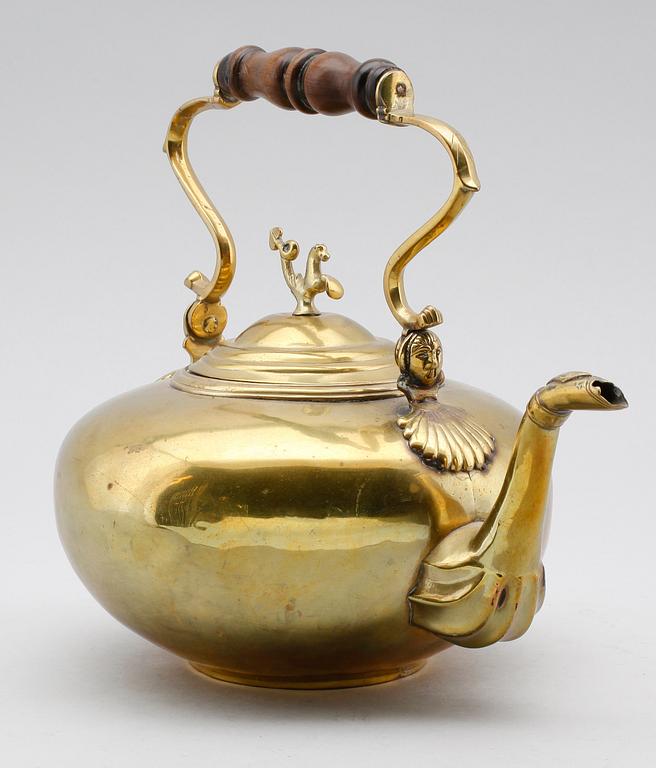 TEKANNA, mässing, barock, 1700-tal.