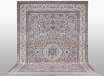 A carpet, Nain, 9 LAA, part silk, ca  484 x 335 cm.