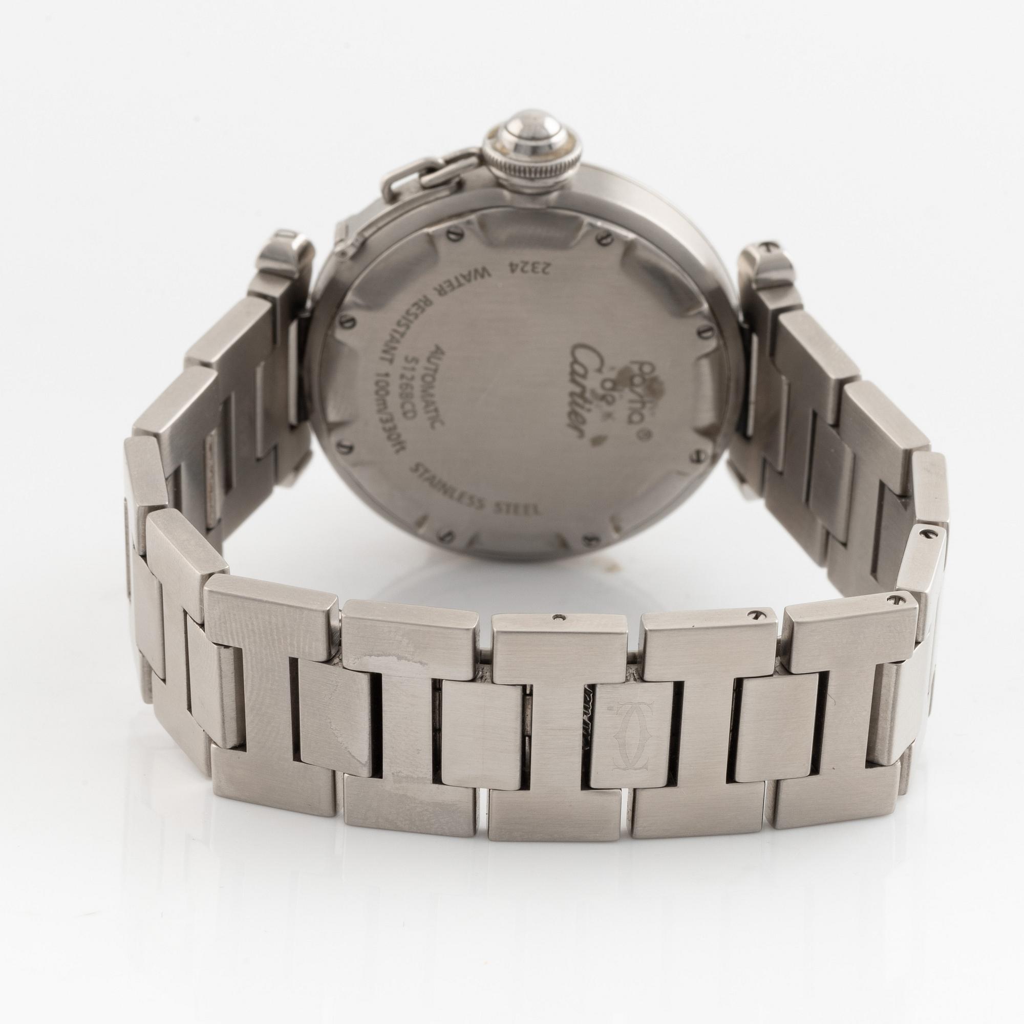 Cartier, Pasha, armbandsur, 35,5 mm.