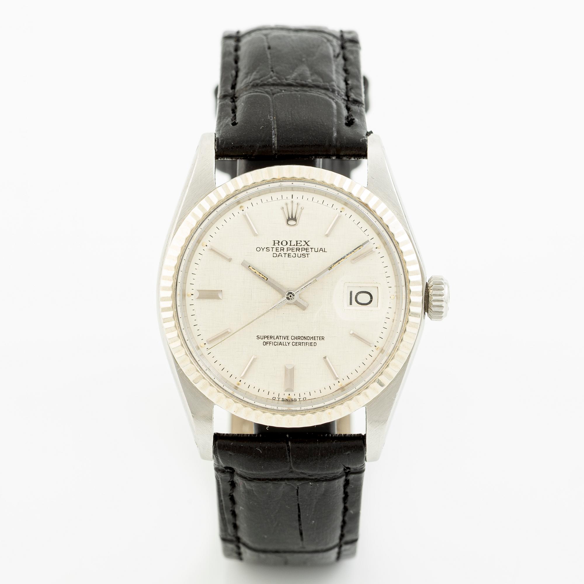 Rolex, Datejust, armbandsur, "Linen sigma dial", 36 mm.