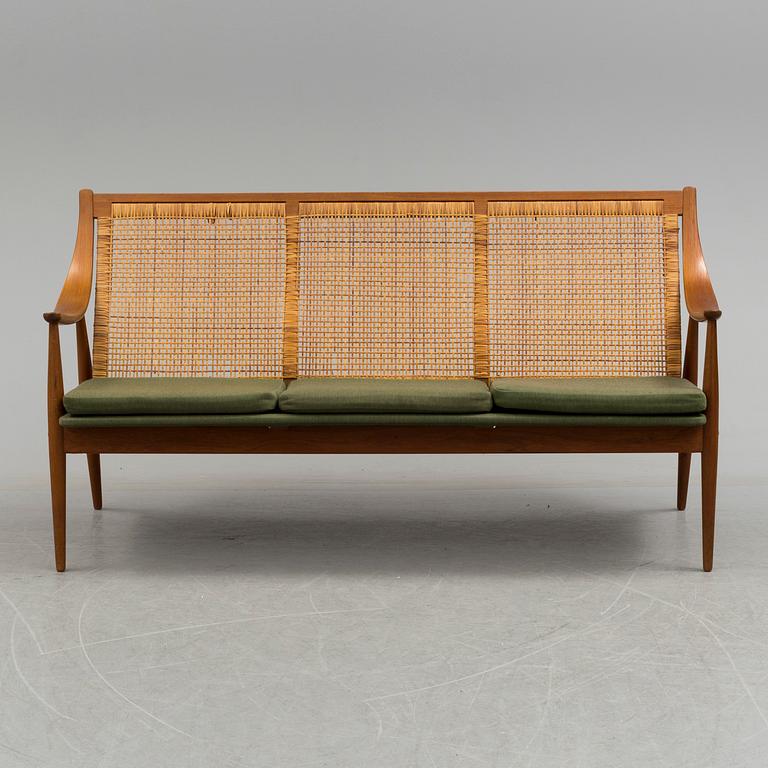 A Orla Mølgaard-Nielsen and Peter Hvidt sofa and armchair model FD 146 from France & Son, Denmark, 1950s.
