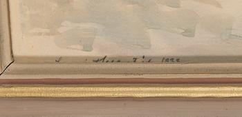 Lennart Segerstråle, akvarell, signerad och daterad 1933.