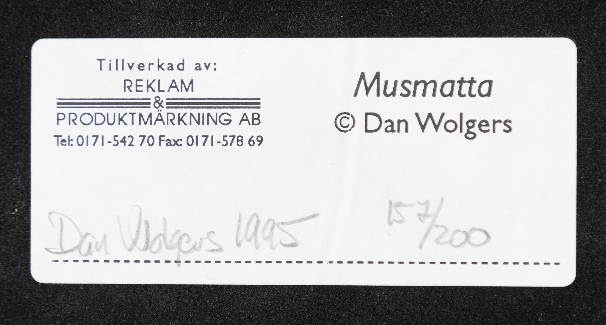 Dan Wolgers,  "Musmatta".