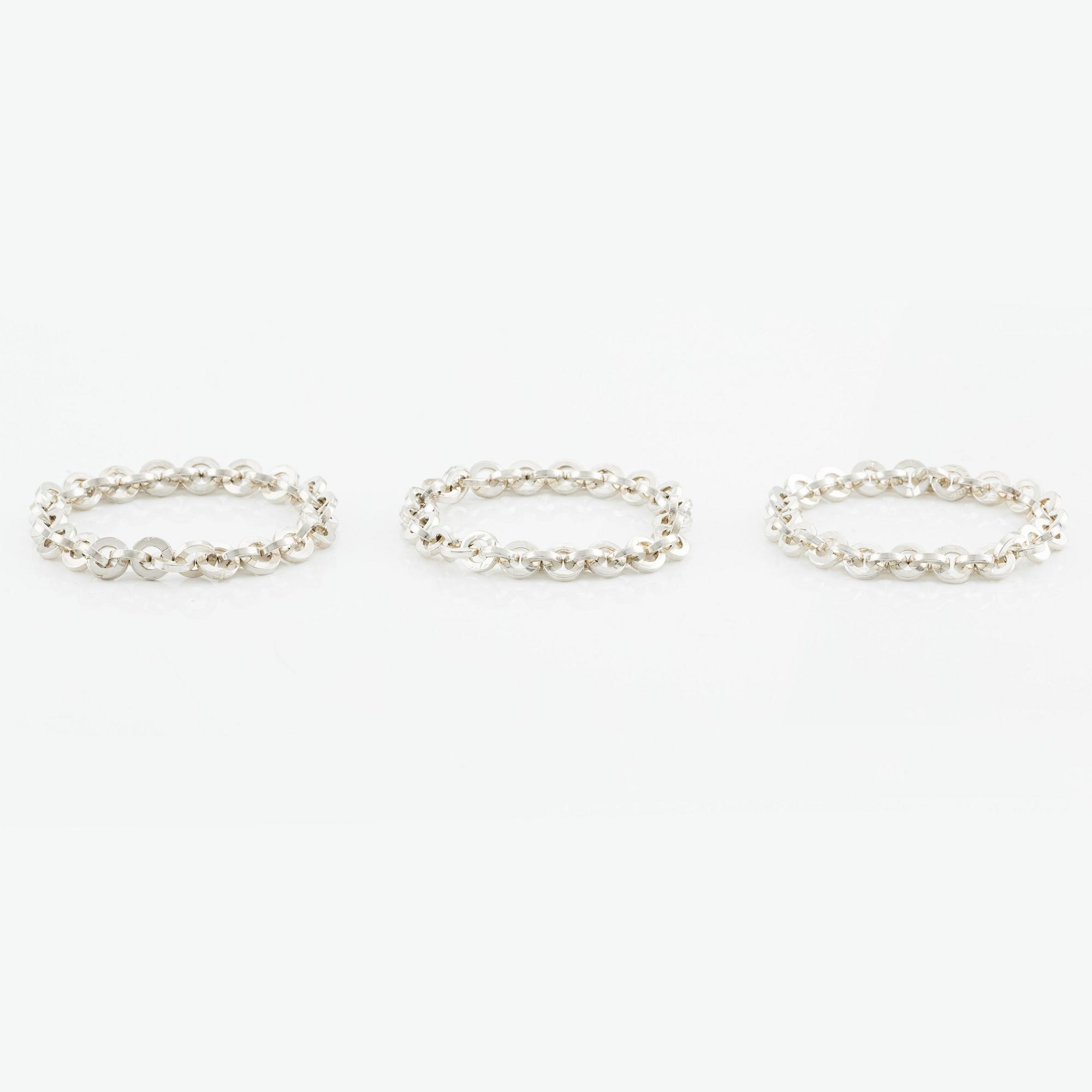 Rey Urban, a necklace/bracelet, sterling silver, Stockholm 1977.