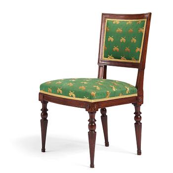 57. A late Gustavian mahogany chair by Ephraim Ståhl (Stockholm 1794-1820).