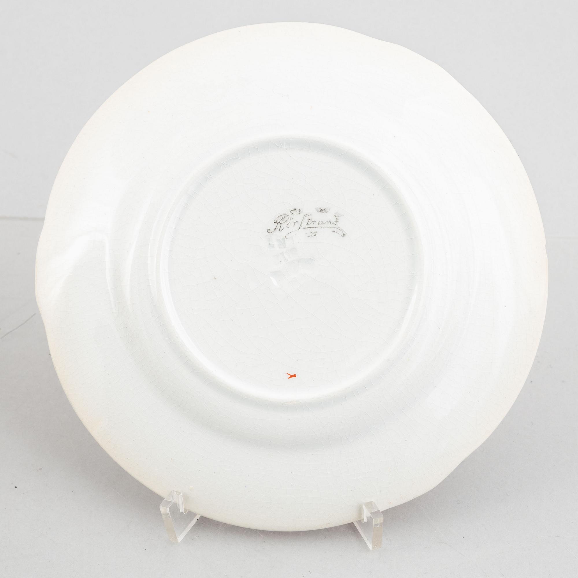 17 crayfish plates, Gustafsberg and Rörstrand, early 20th Century.