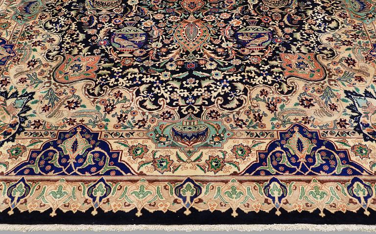 A pictoral Kashmar carpet, ca 393 x 293 cm.