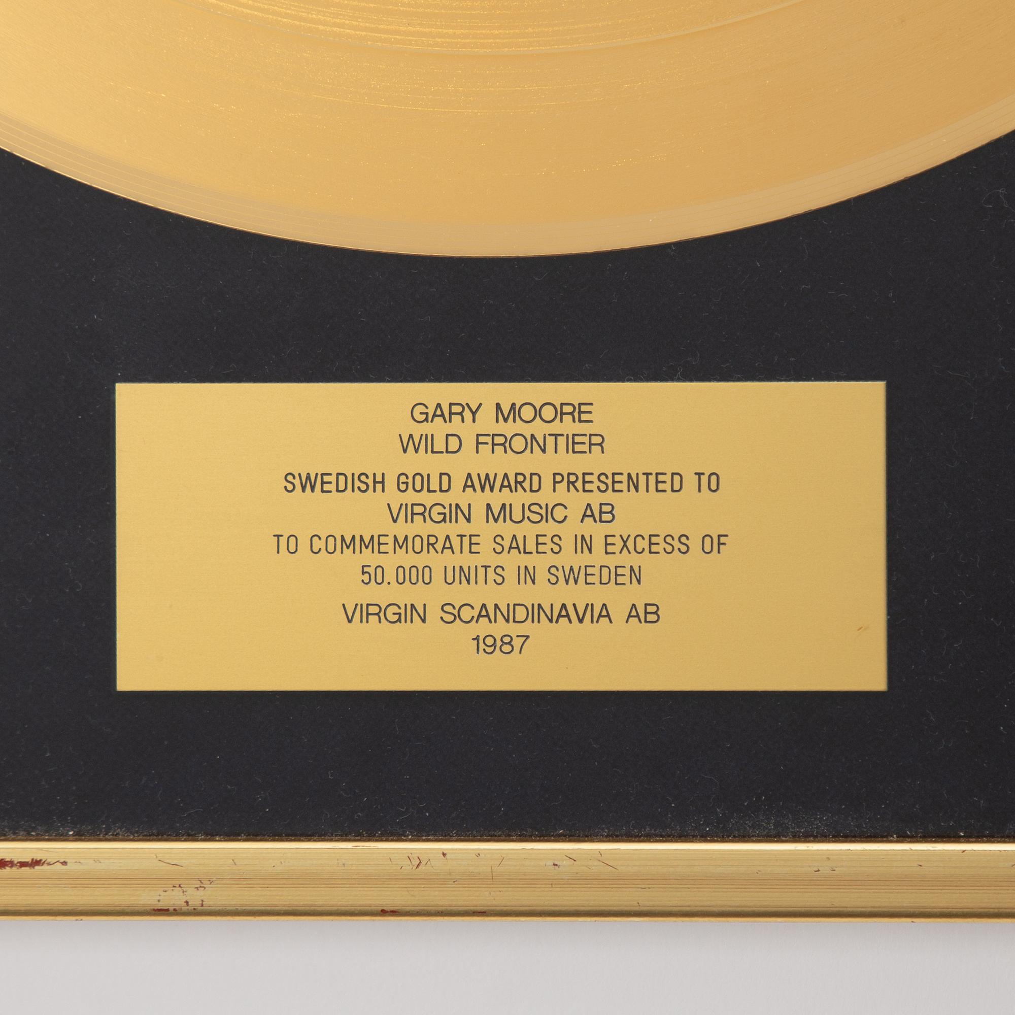 Guldskiva, "Gary Moore - Wild Frontier", Virgin Scandinavia, 1987.