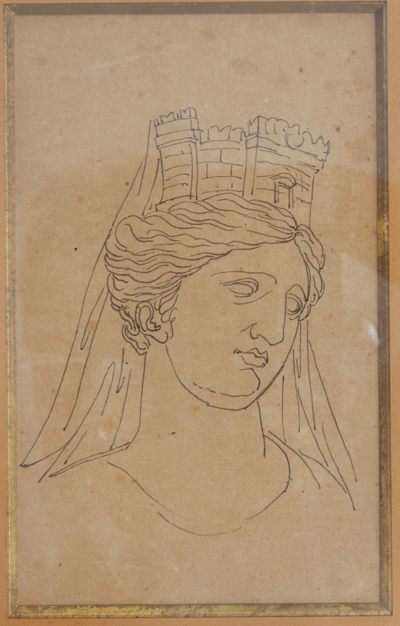 OKÄNDA KONSTNÄRER, teckningar, 2+1 st.