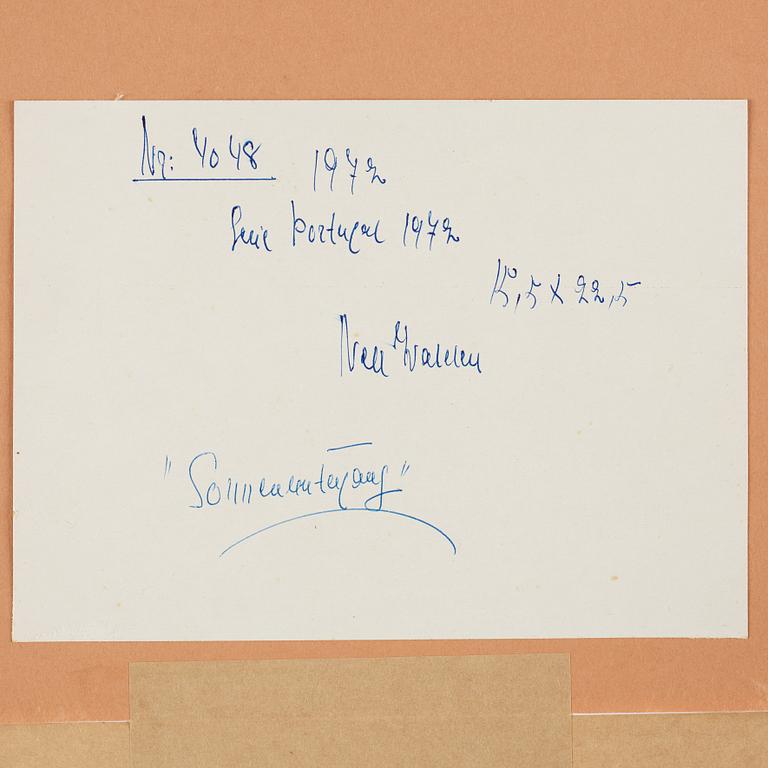 NELL WALDEN, mixed media on paper, signed and dated -72.