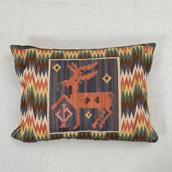 Seat cushion, Rölakan, Skåne, 19th/20th century, approx. 67 x 47cm.
