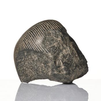 An Egyptian basalt head of a man, Grand tour, 19th century.