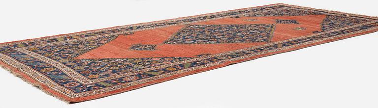 An antique Bidjar carpet, West Persia, c. 380 x 174 cm.