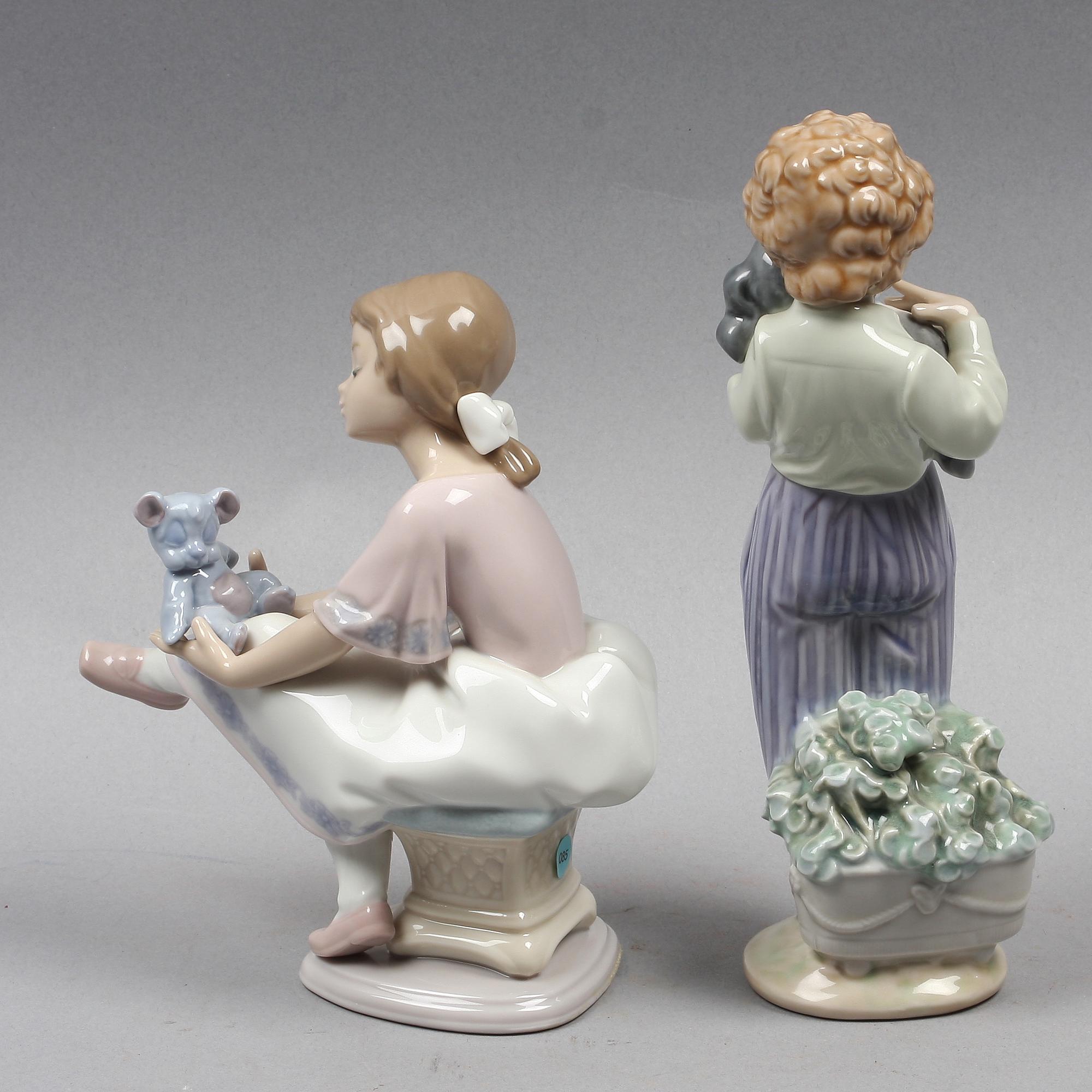 FIGURINER, 2 st, porslin, Lladro.