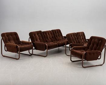 SOFFGRUPP, 4 delar, troligen IKEA 1970-tal.