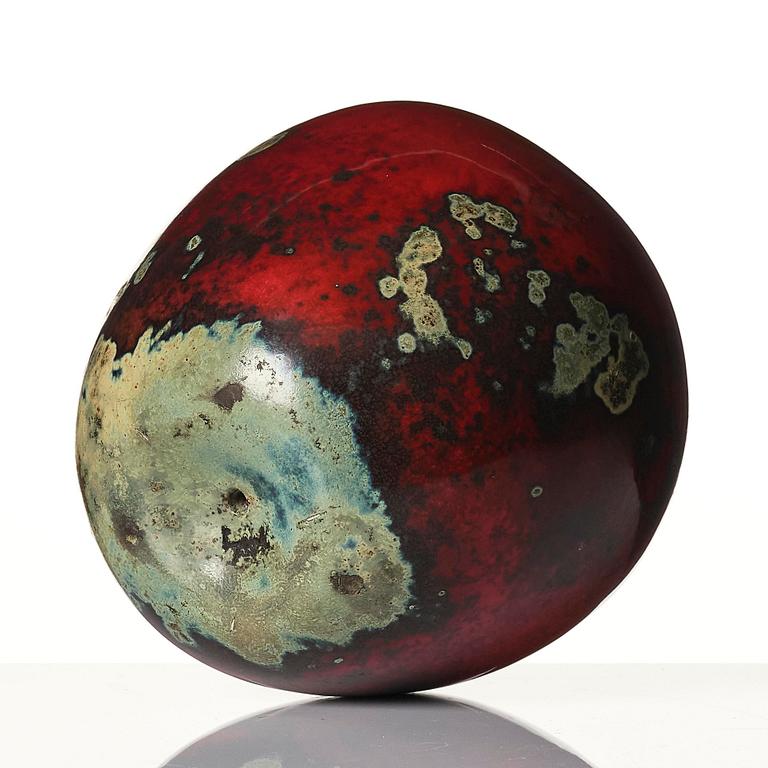 Hans Hedberg, a faience scupture of an apple, Biot, France, ca 1986.