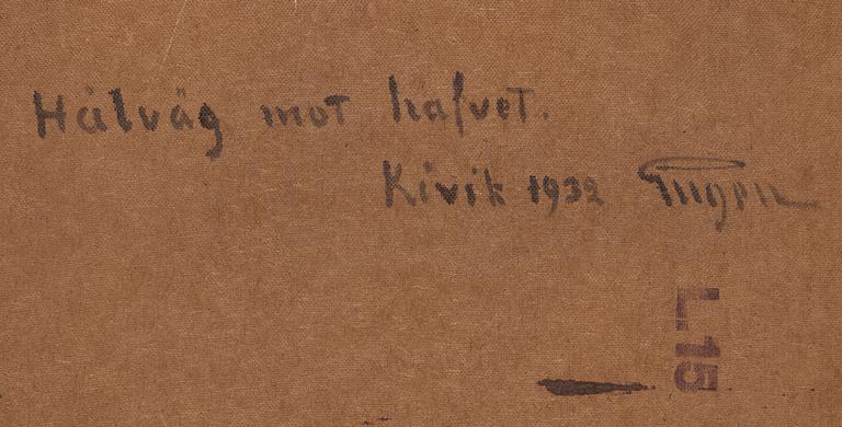 PRINS EUGEN, olja på masonit, signerad Eugen och daterad 1932. A tergo signerad Eugen och daterad Kivik 1932.