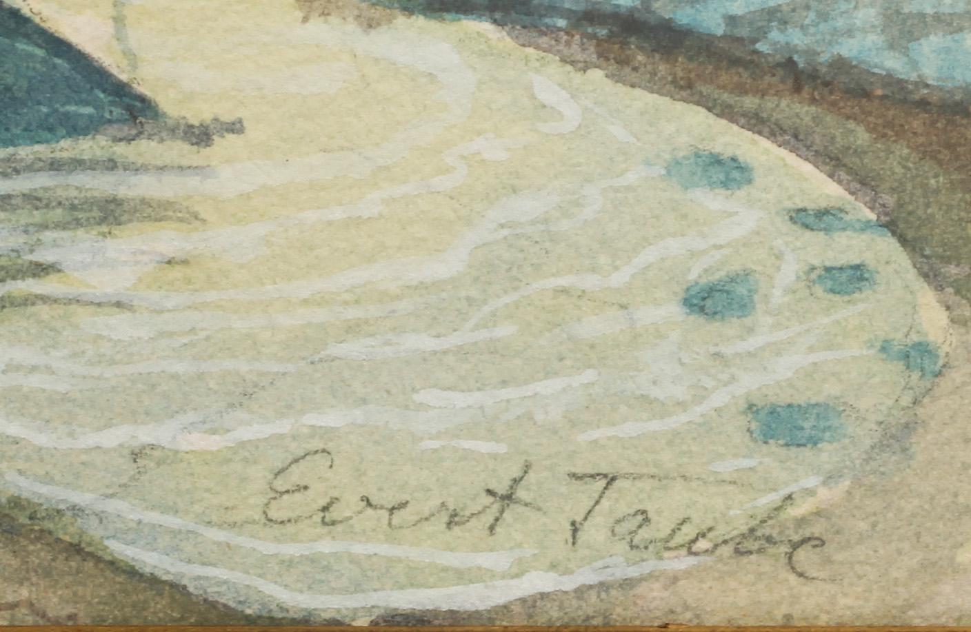 EVERT TAUBE, akvarell, signerad.