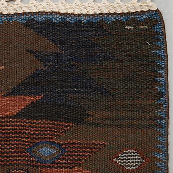 Barbro Nilsson, Matto, "Tånga brun original", tapestry weave, ca 306,5-310 x 249,5-251,5 cm, signed AB MMF BN.