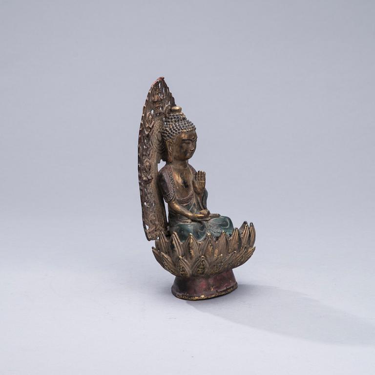 BUDDHA, metall, Kina 1900-talets senare hälft.