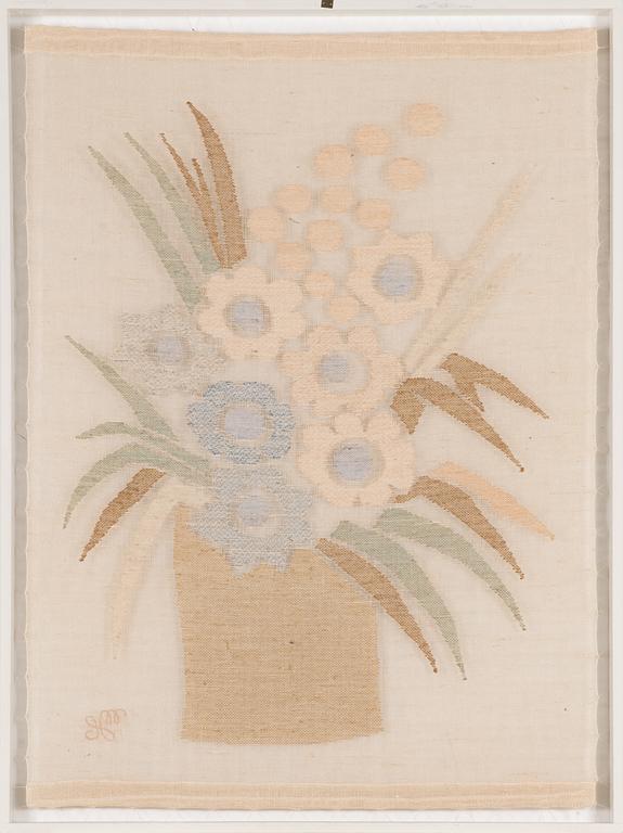 Maija-Liisa Forss-Heinonen, bildvävnad, signerad och numrerad 176/300 för Helmi Vuorelma AB.