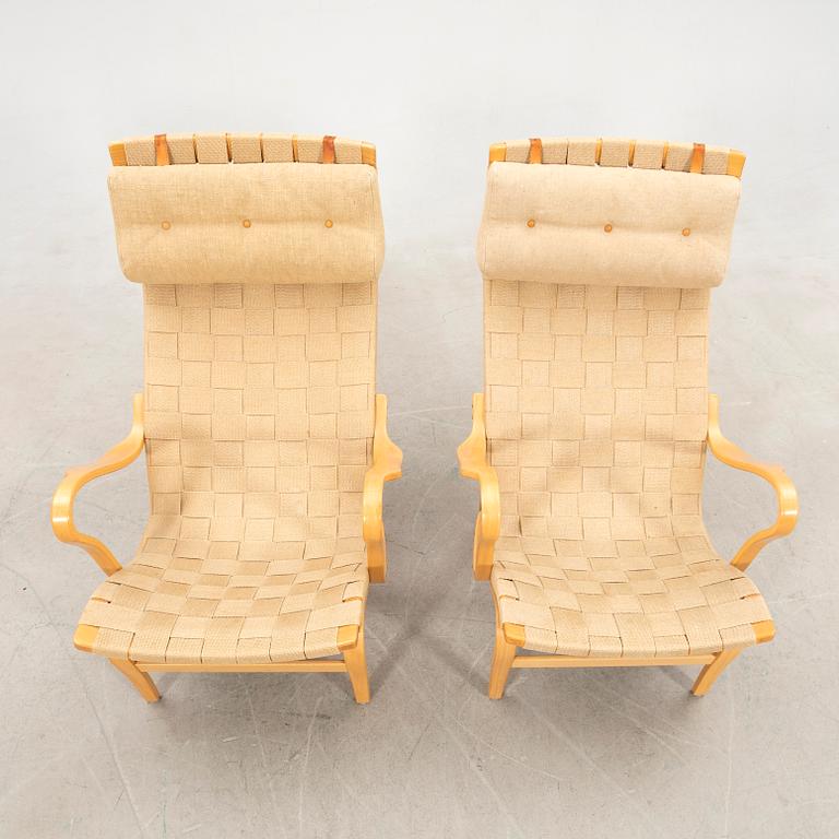 Bruno Mathsson, armchairs 1 pair, "Pernilla", for DUX late 20th century/early 21st century.