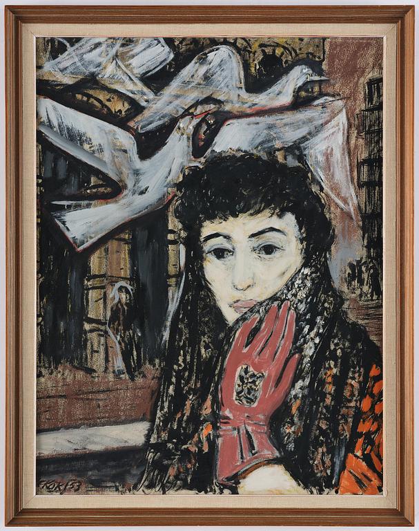 Endel Kõks, Lady with Birds.