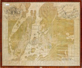 PETRUS TILLAUS, karta, dat 1733.
