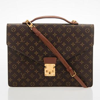 Louis Vuitton, a Monogram Canvas "Porte Documents Bandoulière" briefcase.