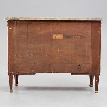 A Gustvian late 18th century commode attributed to Anders Lundelius.