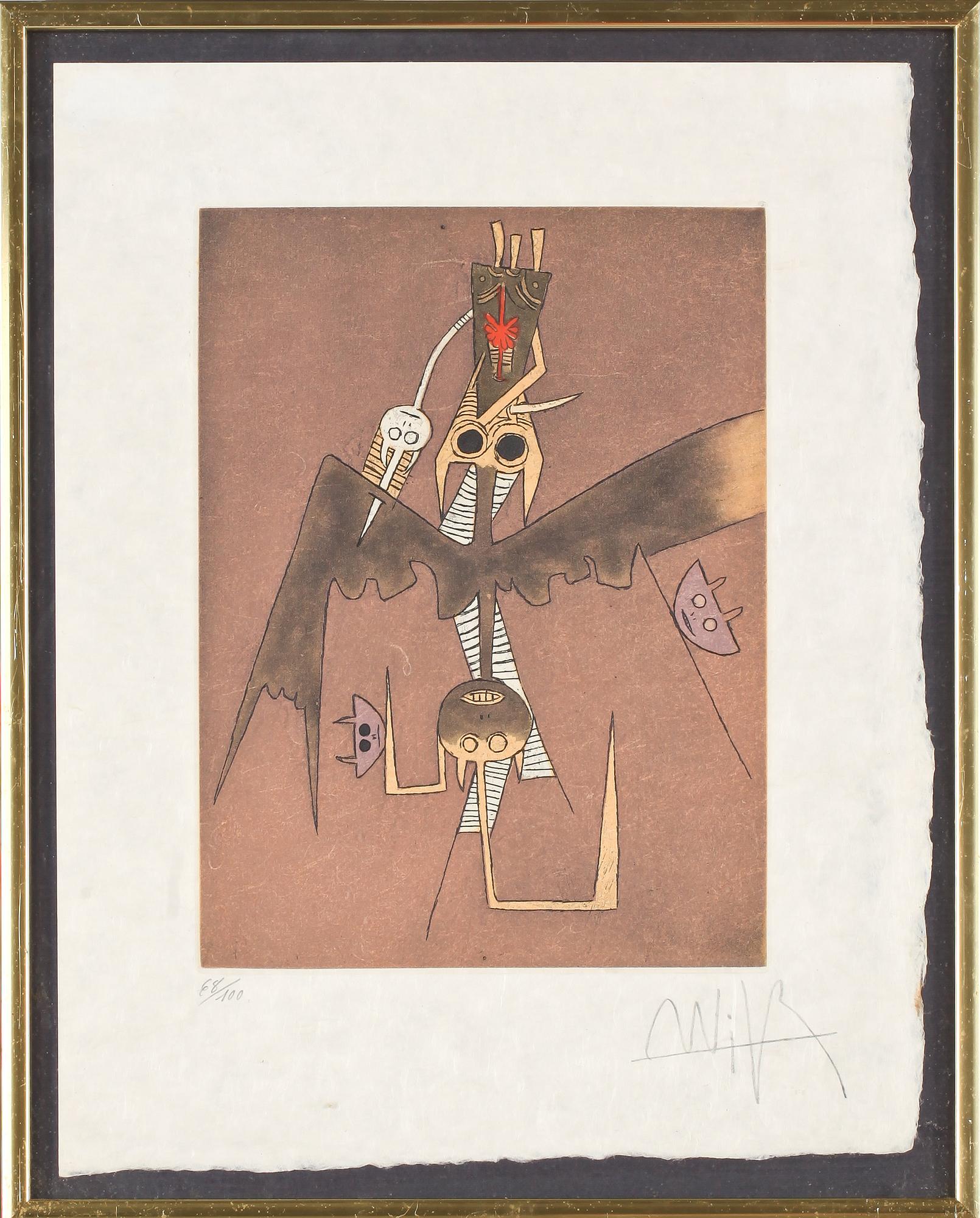 WIFREDO LAM, färgetsning, signerad och numrerad 68/100.