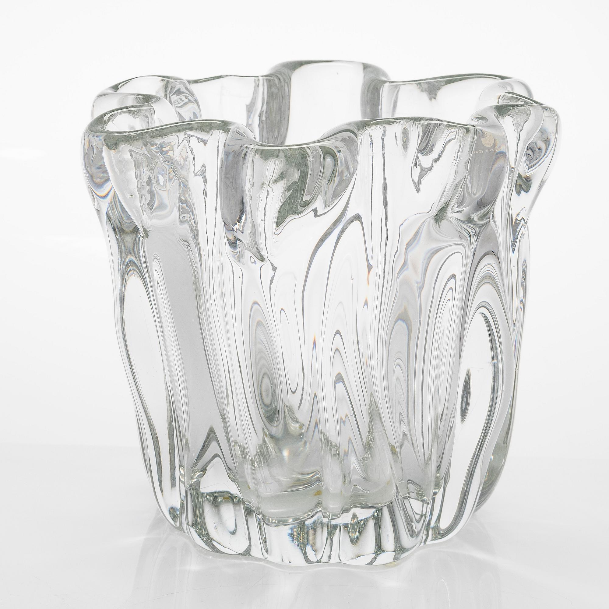 Tapio Wirkkala, maljakko, "Kalvolan kanto", signeerattu Tapio Wirkkala 3241.