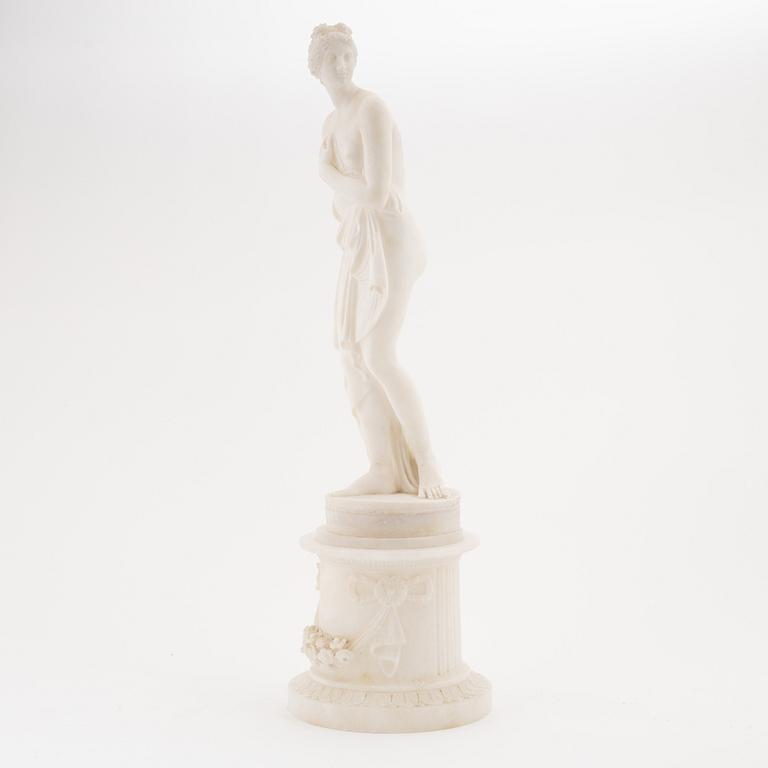 Antonio Canova, efter. Skulptur. Alabaster. Total höjd 69 cm.