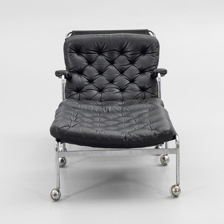 Bruno Mathsson, Armchair with footstool, "Karin 73", DUX, later part of the 20th century.