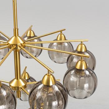 Holger Johansson, Westal, Bankeryd, probably. A brass chandelier, second half of the 20th Century.