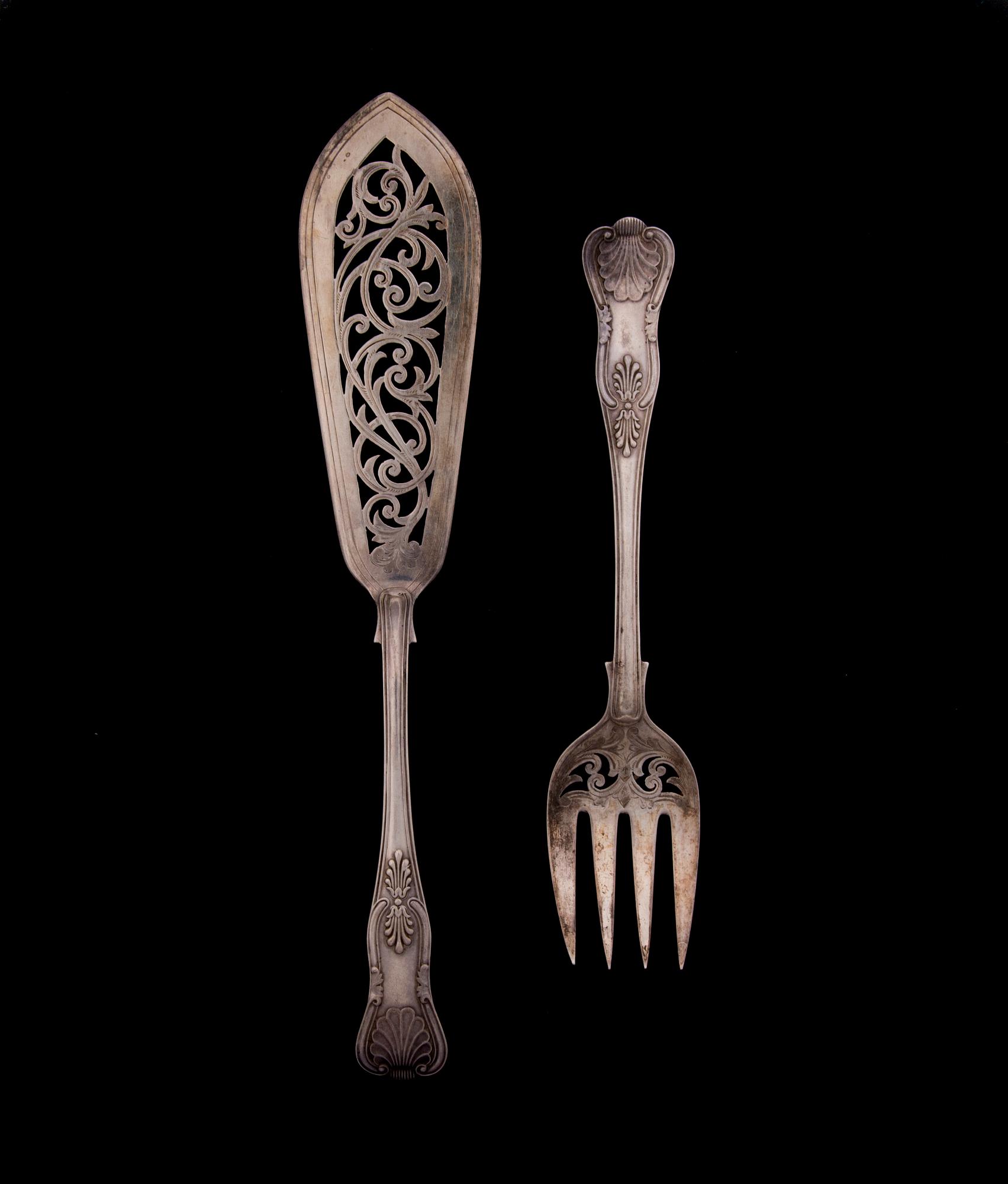SERVERINGSBESTICK, silver, England, Sheffield 1902, vikt 261 g.