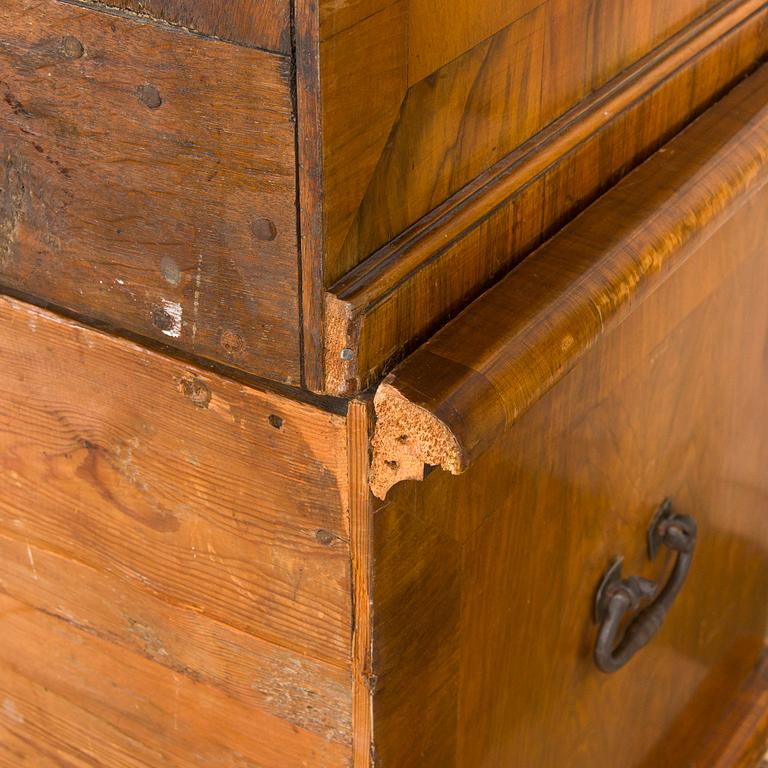 A Swedish late baroque cupboard, mid 18th century.