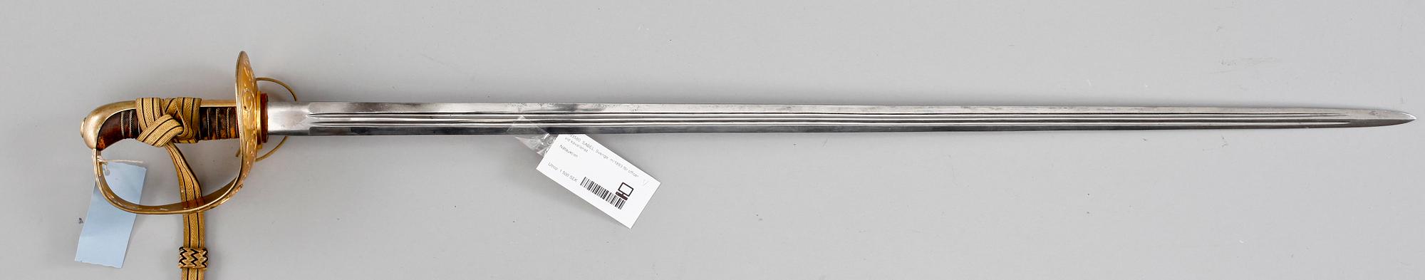 SABEL, Sverige, m/1893 för officer vid kavalleriet.