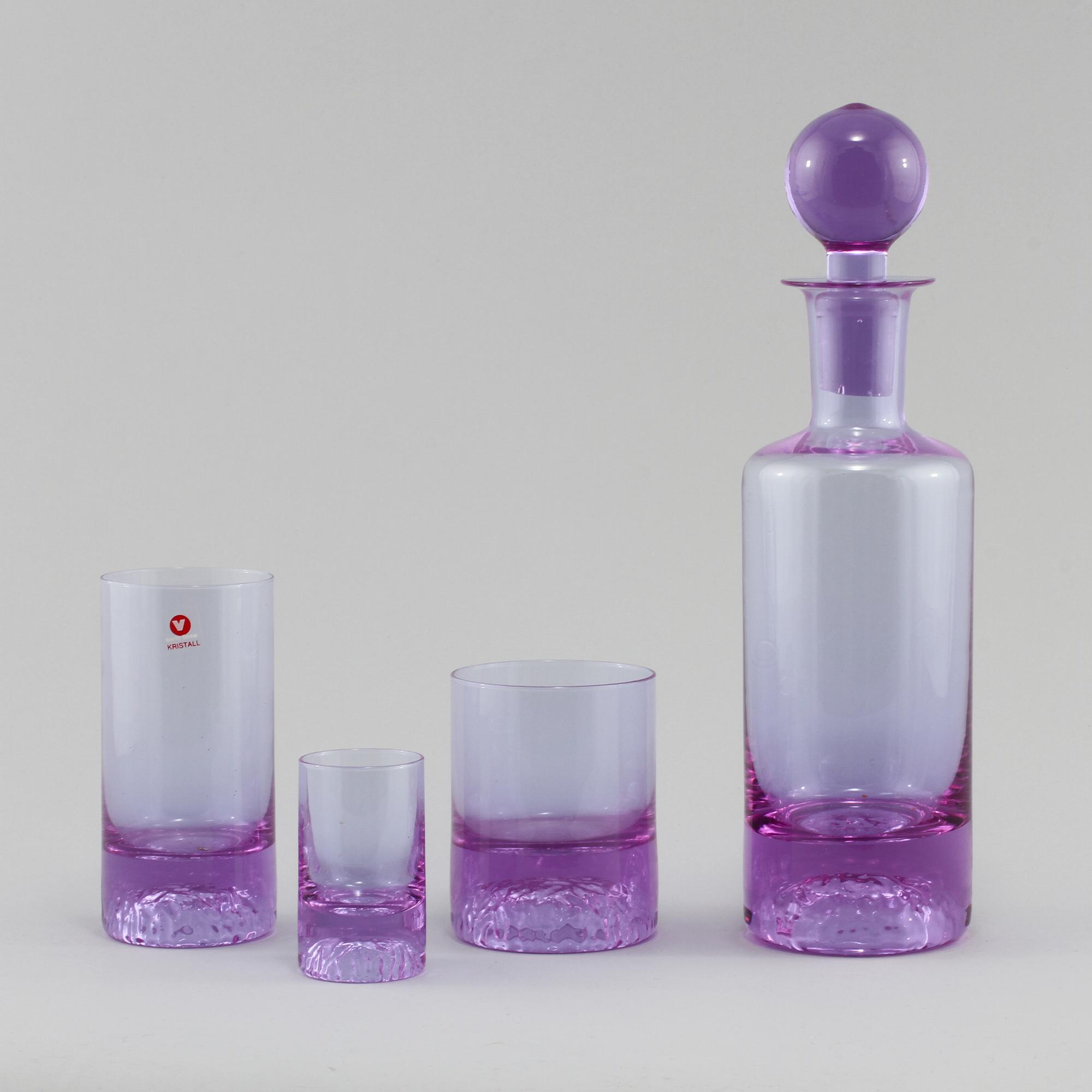 GLASSERVIS, 16 delar, "Linea", 1900-talets andra hälft.