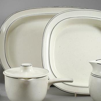 SERVIS, 48 delar, stengods, "Birka", Stig Lindberg, Gustavsberg, 1900-talets andra hälft.